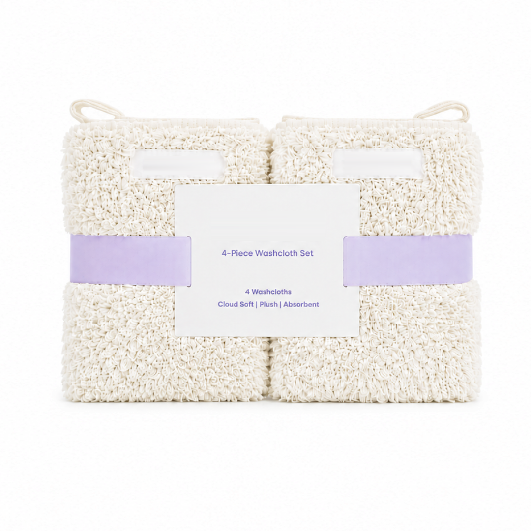 Plush Washcloths (4-Pack)