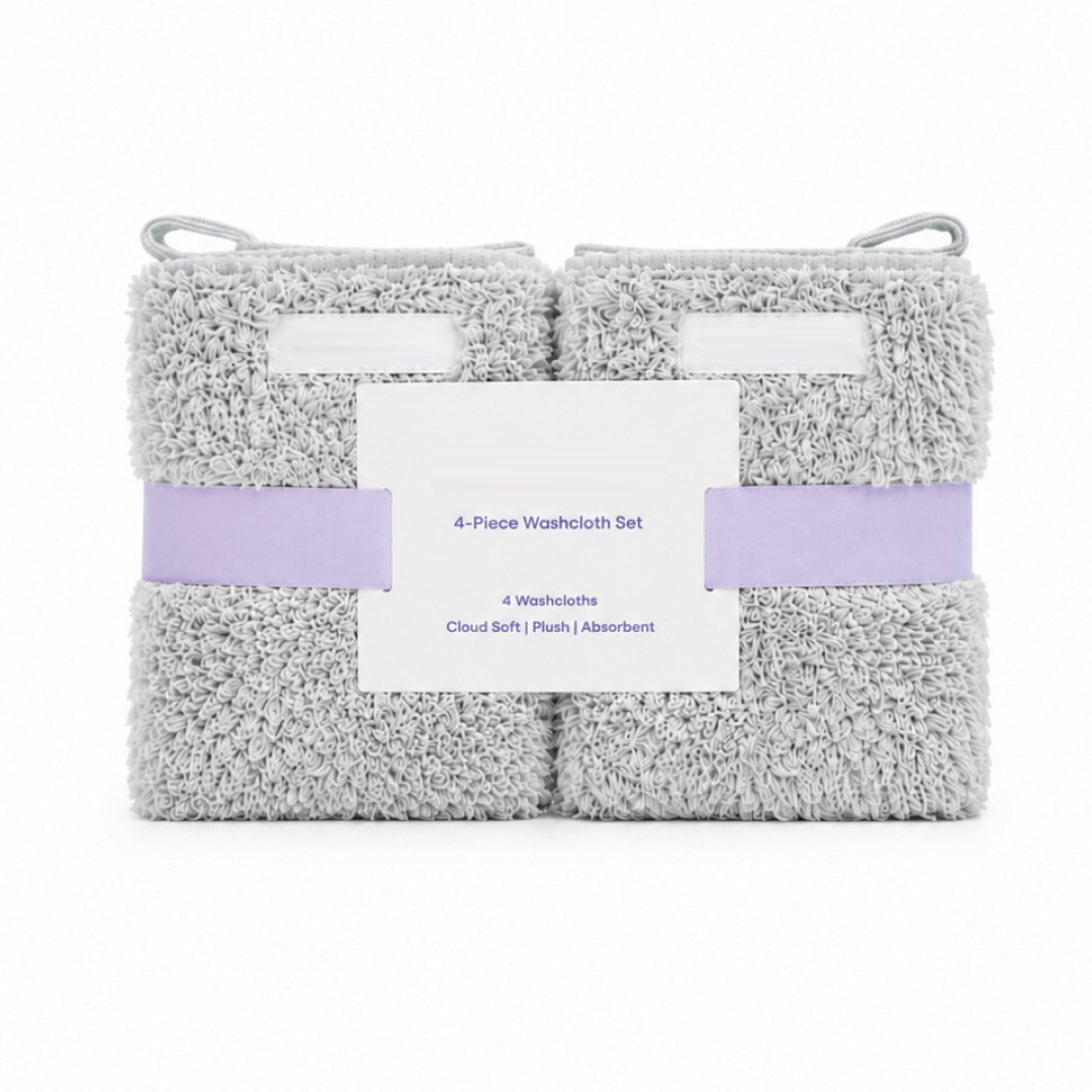 Plush Washcloths (4-Pack)