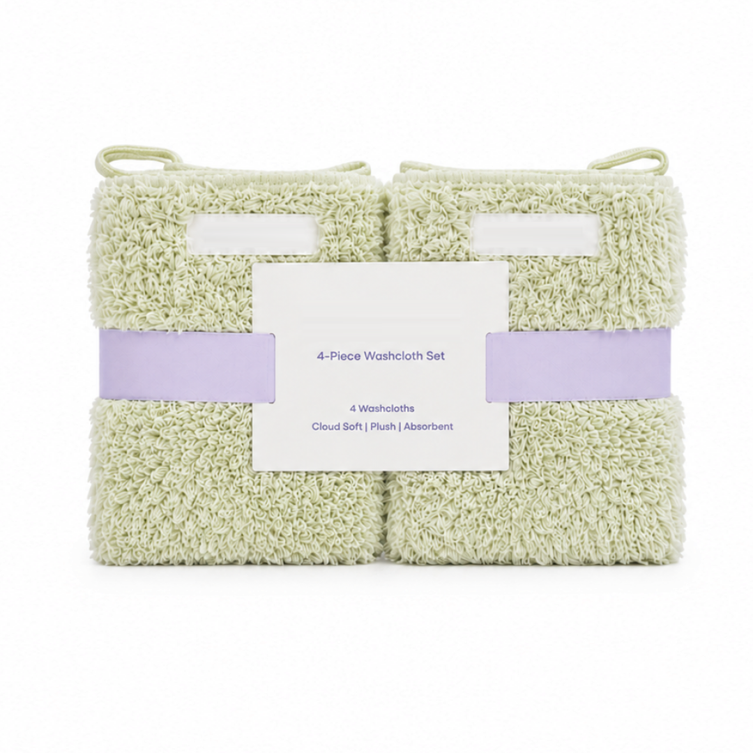 Plush Washcloths (4-Pack)