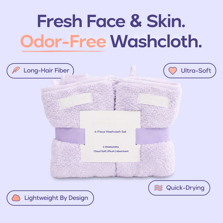 Plush Washcloths (4-Pack)